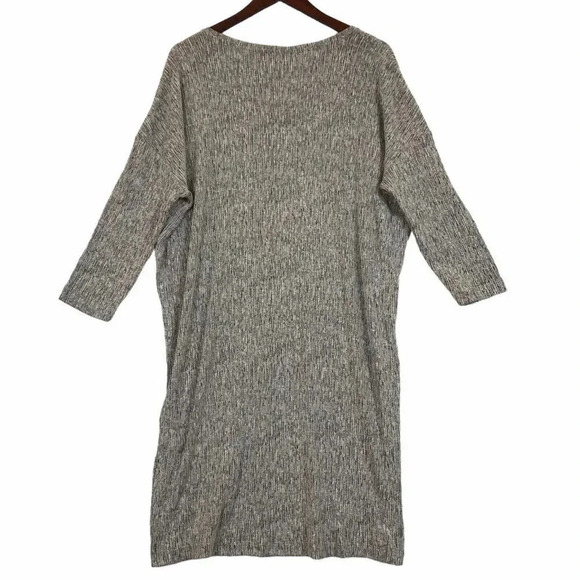 Pure Jill Knit LINEN COTTON Shift Dress Size Medium M Long Sleeve Lagenlook J - Picture 2 of 16